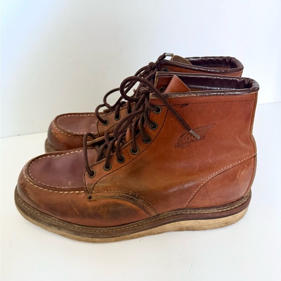 Red Wing 100th Anniversary Moc Toe Limited Edition Boots Sz 8.5 USA Leather - Picture 7 of 13